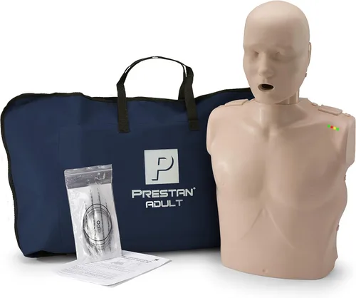 Maniquí profesional adulto Prestan PP-AM-100M-MS para entrenamiento de RCP, mediano, color piel