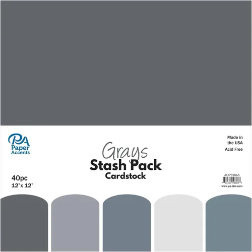 Miniatura 8 de PA Paper Accents - Paquete de cartulina de 12 x 12 pulgadas, papel de cartulina de color negro para hacer tarjetas, álbumes de recortes, impresión