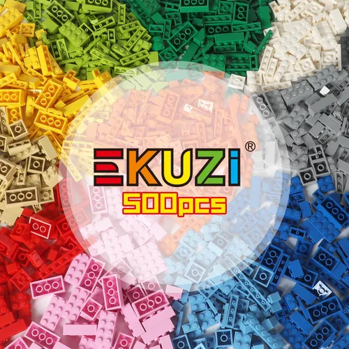 Miniatura 7 de Ladrillos de construcción compatibles con Lego Classic, 500 piezas de bloques de construcción básicos a granel en color aleatorio