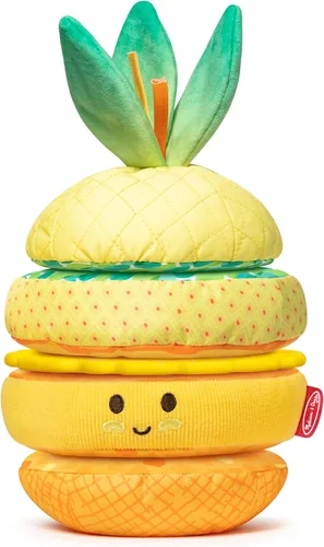 Melissa & Doug Multi-Sensory Piña Suave Apilable Juguetes Infantiles para Bebés - Juguetes Apilables para Bebés, Juguetes de Piña Apilable para Bebés