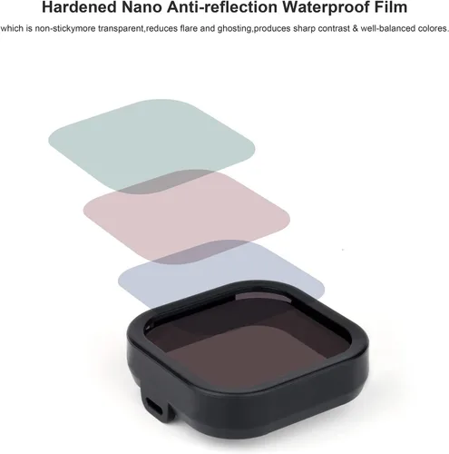 Miniatura 8 de SOONSUN Paquete de 3 filtros de lente para GoPro Hero 12 11 10 9 negro, (ND16, rojo claro, magenta) densidad neutra corrección de color filtro