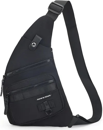 Bolso bandolera antirrobo cruzado en el pecho, mochila de hombro para mujeres y hombres, bolsa de bolsillo personal ligera para senderismo y viajes