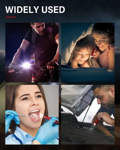 Miniatura 7 de HATORI Linterna LED brillante, súper mini linterna con luz de flash de alta lúmenes, luz de bolígrafo, linternas pequeñas para emergencias, linterna