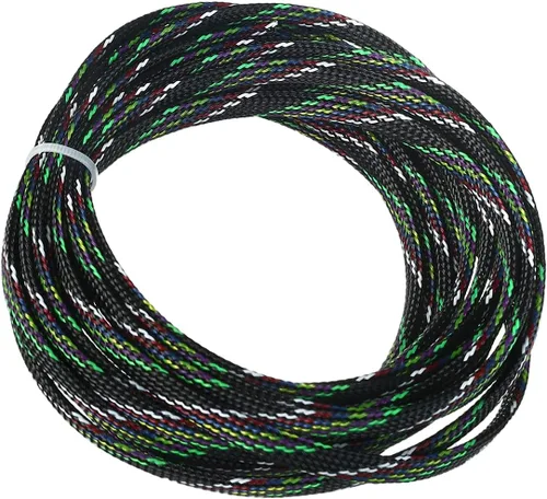 Miniatura 42 de Aicosineg Funda de cable trenzado flexible de PET de 16 pies de ancho de 0.5 pulgadas de ancho, funda de malla de alambre flexible para TV, audio