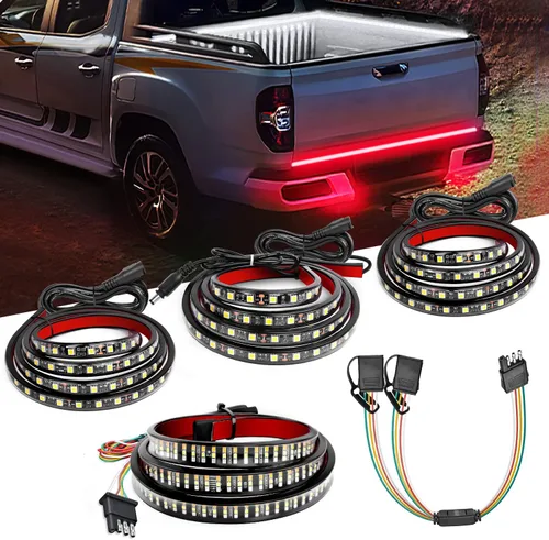 Miniatura 11 de NilightTR-04 Camión Barra de traseras 60 "Triple Fila 504 LED Strip con freno rojo Blanco Luces de torneado de ámbar secuencial secuencial inverso