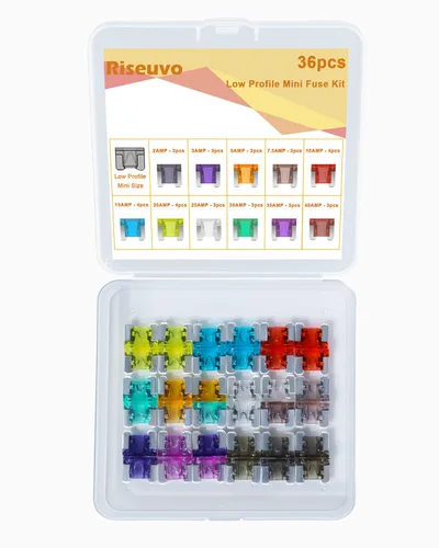Miniatura 10 de Riseuvo Kit de 126 fusibles Micro 2 – Micro2 ATR Kit surtido de fusibles de cuchilla automotriz para automóvil, barco, RV, camión, SUV reemplazo