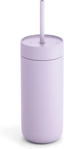 Miniatura 13 de Fellow Vaso frío Carter de 16 onzas, tapa con popote resistente a derrames, vaso aislado al vacío de acero inoxidable con interior de cerámica