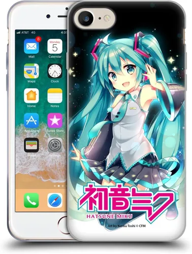 Miniatura 65 de Head Case Designs Licencia Oficial Hatsune Miku Gráficos Lindos Carcasa de Gel [Protección de Grado Militar] Compatible con Apple iPhone 7