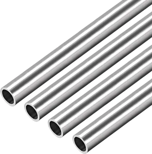 Miniatura 10 de uxcell Tubo redondo de acero inoxidable 304 0.276 in OD 0.016 in espesor de pared 9.843 in de longitud Tubo recto sin costura 4 piezas