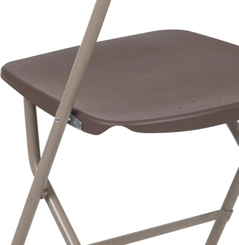 Miniatura 16 de Flash Furniture Hercules Series - Silla plegable de plástico, color marrón, paquete de 4, capacidad de peso de 650 libras, cómoda silla