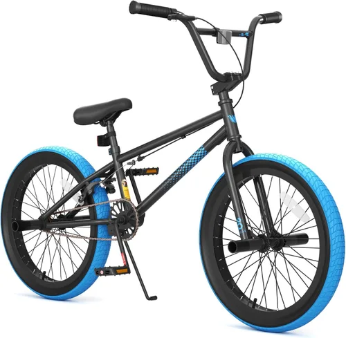 Miniatura 17 de 67i - Bicicleta BMX para niños de 18/20 pulgadas, bicicleta para niños de 8 a 12 años con freno U delantero y trasero, asiento ajustable, horquilla