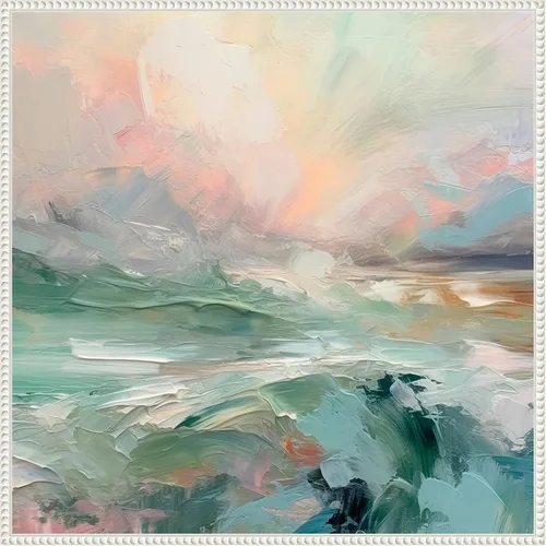 Miniatura 16 de Amanti Art Irena Orlov - Lienzo enmarcado para pared, 16 x 16 pulgadas, diseño de mañana rosa V, lienzo enmarcado para pared, obras de arte