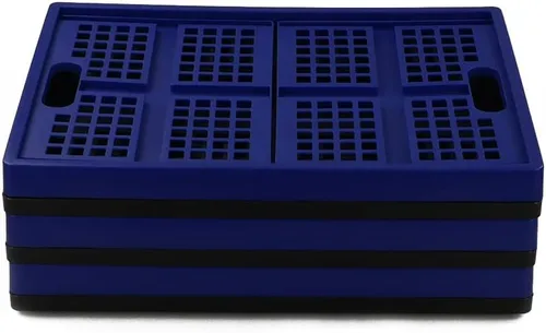 Miniatura 7 de Gloreen Cesta plegable de 35 cuartos de galón, cajas de leche plegables para almacenamiento, 3 paquetes Azul