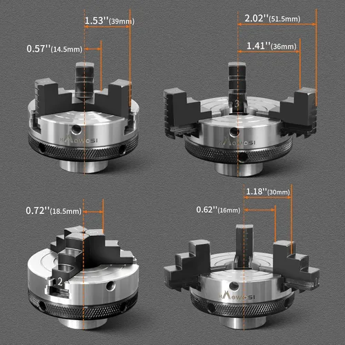 Miniatura 7 de Mandril de torno de madera, mandíbula de 3 pulgadas con vástago MT-1 y MT-2, con 1 rosca de 8TPI, para herramientas de torno de carpintería