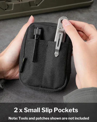 Miniatura 4 de VIPERADE VE31 Bolsa pequeña EDC, organizador de bolsillo para hombres, pequeño organizador multiherramienta EDC para Negro