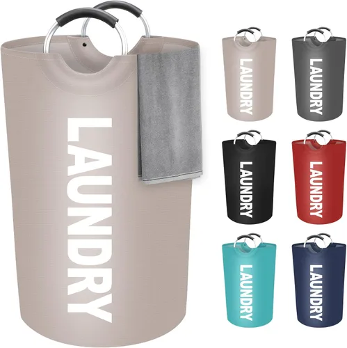 Miniatura 14 de StorageRight Cesta Grande de Ropa Sucia de 90L, Cesto de Ropa Sucia, Cesto de Ropa Sucia para Lavandería, Plegable, Cestas de Ropa Impermeables