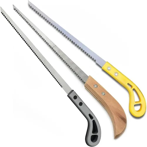 AIIONP Sierra de mano portátil para exteriores de 9 pulgadas, 3 piezas, ideal para camping, jardinería, supervivencia, senderismo, cortar madera