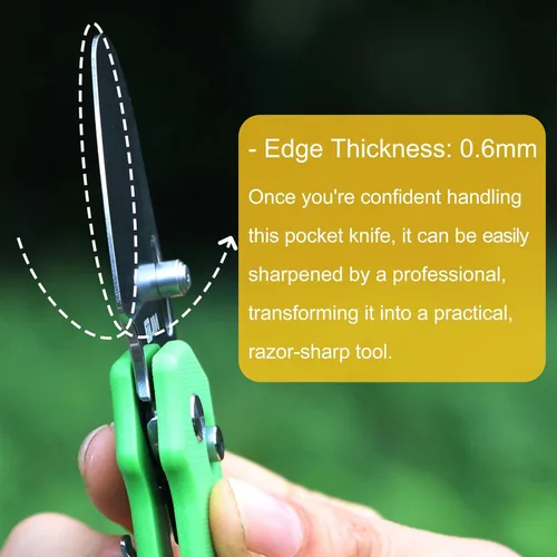 Miniatura 3 de JIN Rhino Jr. Cuchillo de bolsillo para niños, cuchillo juguete para hacer malabares, kit de bricolaje, hoja de acero de 1.97” no afilada, punta