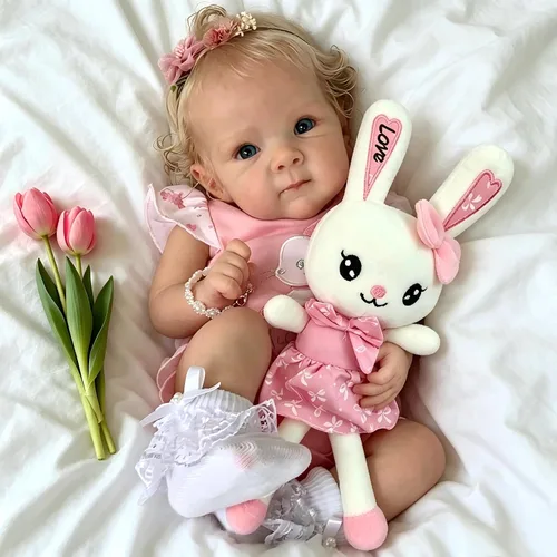 Miniatura 4 de iCradle Preciosa muñeca de bebé Reborn de 18 pulgadas, cuerpo suave, de silicona, realista, muñeca recién nacida, juguete para niños a partir de 3