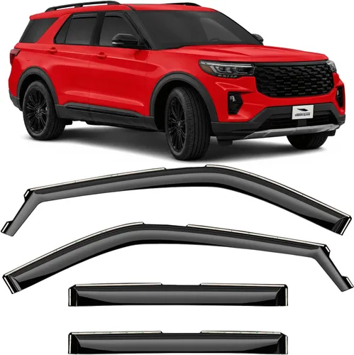 Miniatura 11 de Voron Glass - Protectores de lluvia extra duraderos en canal para Buick Encore 2013-2022, deflectores de ventana, viseras de ventilación, 4 piezas