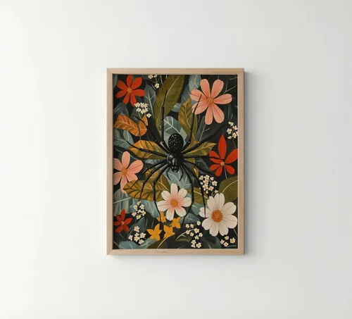 Miniatura 40 de Póster de Arte de Luna Llena, Estilo William Morris Retro de Mediados de Siglo Botánico Victoriano Academia Oscura Decoración Gótica Galería 10a