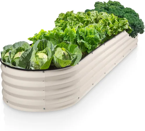 Miniatura 15 de Plant & Plot Camas de jardín elevadas galvanizadas para exteriores/ 8 x 2 × 1 pie Plantador elevado Camas elevadas para jardinería, verduras
