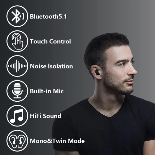Miniatura 3 de Auriculares Inalámbricos para Niños, Auriculares Bluetooth para Orejas Pequeñas Mujeres Hombre Adultos, 25hrs Tiempo de Reproducción Micrófono