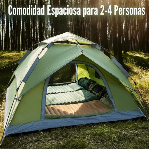 Miniatura 2 de Night Cat Tiendas emergentes instantáneas para 2-3 personas con lona de huella, fácil instalación, tienda de campaña con sobretecho de doble capa