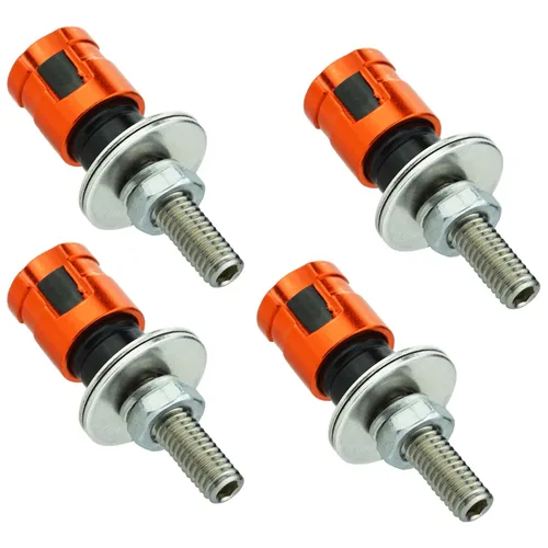Abfer Tornillos geniales para placa de matrícula del automóvil, pernos del marco de la placa de matrícula, accesorios decorativos, 4 piezas de
