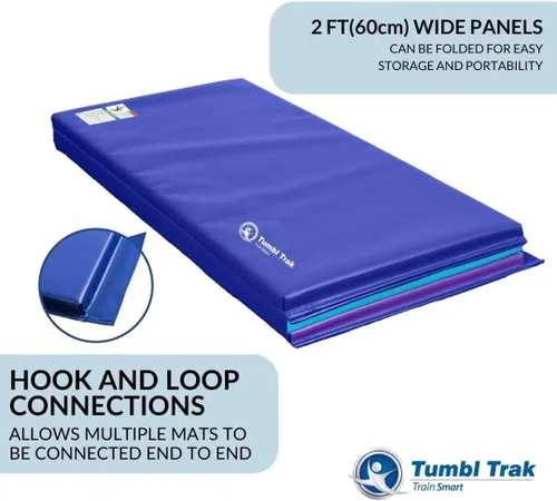 Miniatura 3 de Tumbl Trak Colchoneta plegable para gimnasia Azul (Arándano)