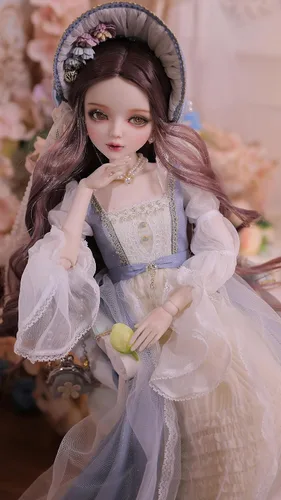 Miniatura 4 de Muñeca BJD pintada a mano de 1/3,22.8 pulgadas de alto, en estilo pastoral nórdico, muñeca de princesa, cuerpo de PVC con 31 articulaciones móviles