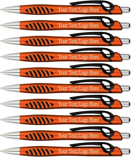 Miniatura 3 de SyPen Bolígrafos personalizados con tu logotipo o texto personalizado, paquete de 300 unidades a granel para negocios, fiestas y eventos, bolígrafos