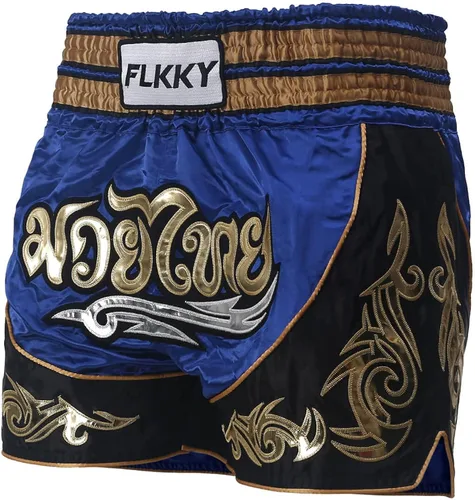 Miniatura 5 de FLKKY Muay Thai - Pantalones cortos de boxeo para hombres y mujeres de alta calidad para entrenamiento de artes marciales gimnasio boxeo pantalones