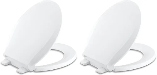 Miniatura 17 de KOHLER 4636-RL-0 Cachet ReadyLatch - Asiento de inodoro alargado con cierre lento, asiento de inodoro de cierre suave con tapa silenciosa, topes