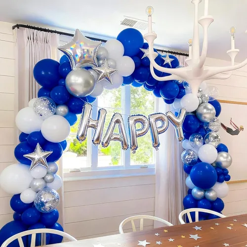 Miniatura 4 de Kit de arco de guirnalda de globos azul rey de 99 piezas, globos de látex de 18/12/10/5 pulgadas, color azul marino para cumpleaños, bodas, Azul real