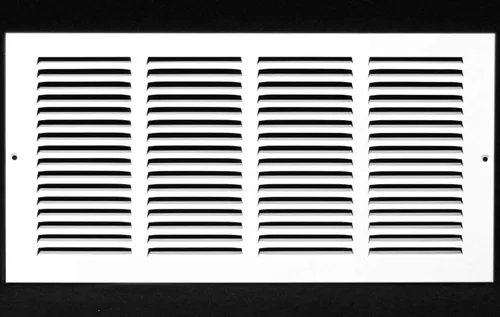 Miniatura 13 de HVAC Premium 30' x 10' [Abertura de conducto] Rejilla de aire de retorno de acero estampado plano - Pared lateral y techo - Cubierta de conducto