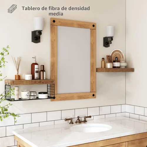 Miniatura 5 de QEEIG Estantes de baño sobre el inodoro, estantes flotantes montados en la pared, almacenamiento de papel higiénico, estante pequeño de decoración