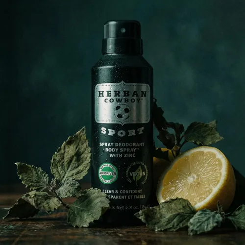 Miniatura 5 de Herban Cowboy Desodorante en spray seco Sport – Desodorante en aerosol seco para hombre de 2.8 onzas mejorado con perejil, romero y salvia, sin