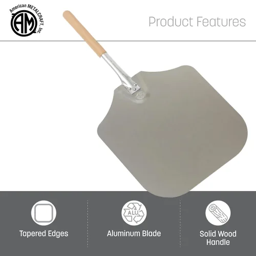 Miniatura 3 de Palas para pizzas de hoja grande de American Metalcraft, Plateado, 1