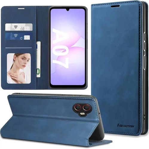 Miniatura 41 de Funda de piel con tapa para Samsung Galaxy Z Flip 3, con protección de bisagra, delgada y magnética tipo cartera [1 tarjetero], funda protectora a