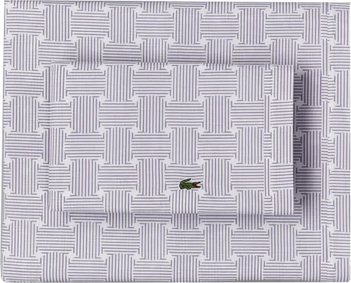 Miniatura 9 de Lacoste Juego de sábanas de algodón de 3 piezas, camuflaje, avena, tamaño individual