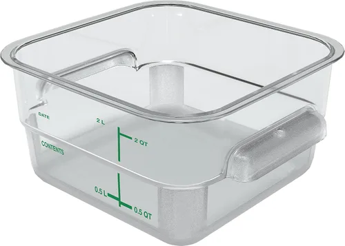 Carlisle FoodService Products Squares - Recipiente cuadrado para almacenamiento de alimentos con diseño apilable para catering, bufés, restaurantes,