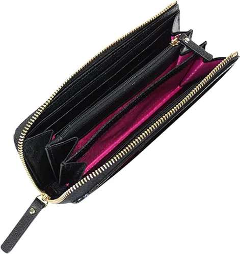 Miniatura 4 de Kate Spade Alice Court Nisha Bow Zip Around Wallet Negro
