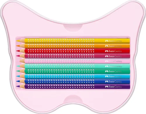 Miniatura 4 de Faber-Castell Set de regalo – Lápices de colores brillantes en lata con forma de mariposa – 20 lápices con calcomanías
