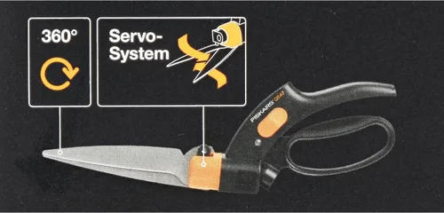 Miniatura 15 de Fiskars Servo-System Grass Shear GS42, Mecanismo servo-sistema antiatascos, Longitud: 135.4 in, Cuchillas de acero/Mangos de plástico