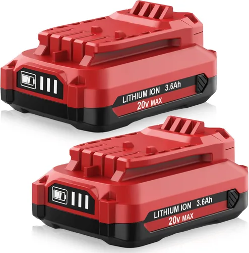 Paquete de 2 baterías de iones de litio de 20 V 3600 mAh de repuesto para Craftsman V20, compatible con Craftsman batería de 20 voltios, 3.6 Ah MAX