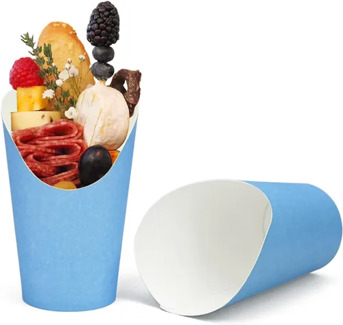 Miniatura 8 de CAMKYDE 50 soportes para papas fritas, 12 onzas, desechables, de papel, tazas de charcutería para todas las ocasiones (12 onzas)