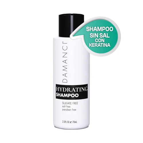 Miniatura 3 de DAMANCI Champú hidratante con queratina, sin sal, sin parabenos ni sulfatos, restaura el cabello y elimina el encrespamiento, con colágeno y aceite