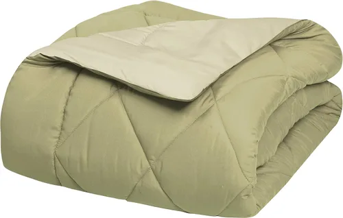 Miniatura 13 de Elegant Comfort Juego de edredón reversible acolchado de 3 piezas con relleno alternativo de plumón de ganso, relleno de edredón suave, calidez