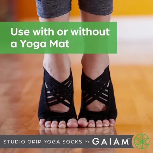 Miniatura 5 de Gaiam Grippy Studio Yoga Socks for Extra Grip in Standard or Hot Yoga